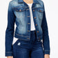 Jessica Simpson Women's Long Sleeve Modern Fit Jacket Blue