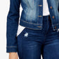 Jessica Simpson Women's Long Sleeve Modern Fit Jacket Blue