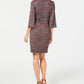 NY Collection Women's Printed Faux Wrap Dress Red Size Petite Large