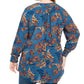 NY Collection Women's Plus Printed Removable Necklace Top Blue Size 2X