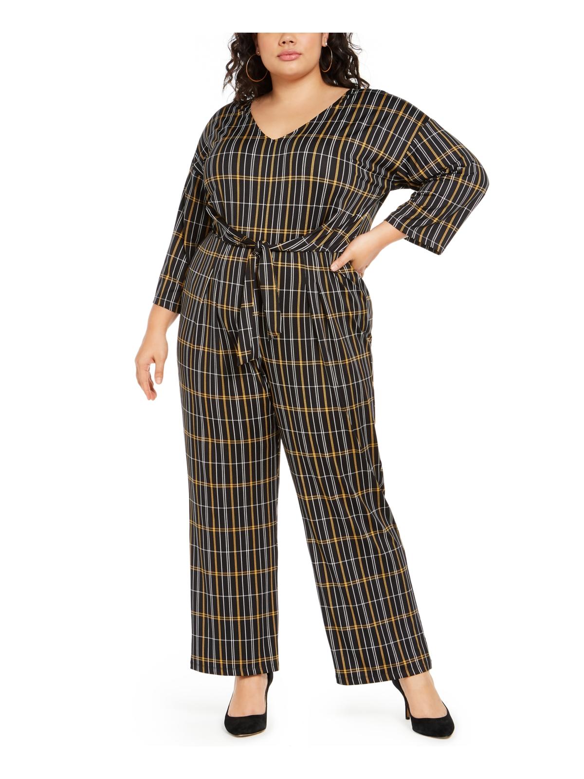 ny-collection-womens-plus-jumpsuit-tie-front-v-neck-black-size-1x-1