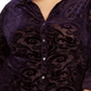 NY Collection Women's Plus Velvet Burnout Top Purple Size 2X