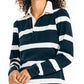 Nautica Women's Rugby Striped Long Sleeve Dress Blue Size X-Large