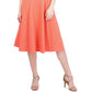 Sandra Darren Women's Textured Keyhole Fit & Flare Dress Orange Size Small