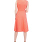 Sandra Women's Darren Textured Keyhole Fit & Flare Dress Pink Size Medium