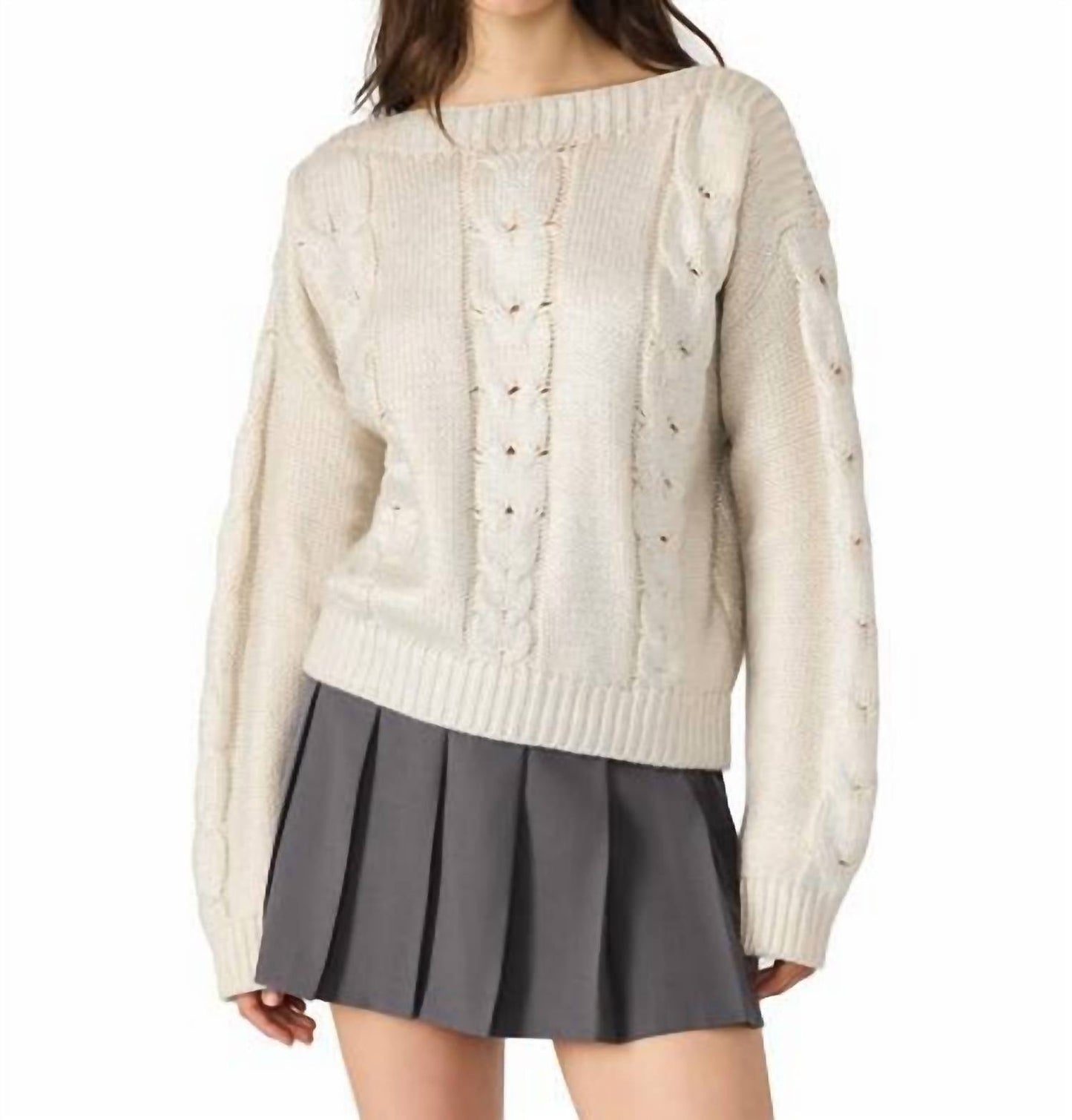 Steve Madden - Debbie Metallic Coated Sweater