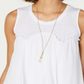 Style & Co Women's Handkerchief Hem Swing Top White Size Large