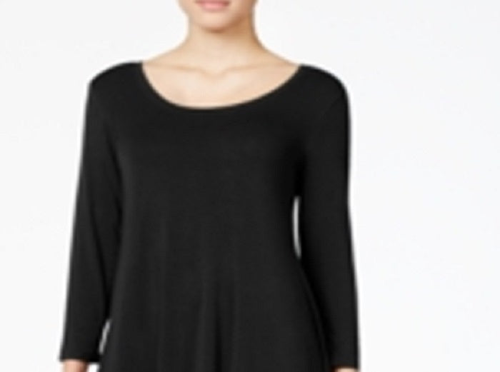 Style & Co Women's Swing Dress Black Size Petite X-Large
