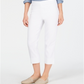 Charter Club Women's Chelsea Pull on Tummy Control Capris Pants White Size 16