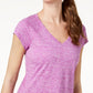ID Ideology Women's Essentials Rapidry Heathered T-Shirt Purple Size X-Large