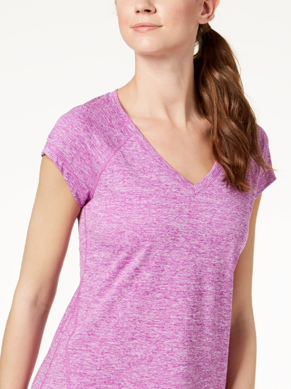 ID Ideology Women's Essentials Rapidry Heathered T-Shirt Purple Size XX-Large