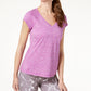 ID Ideology Women's Essentials Rapidry Heathered T-Shirt Purple Size XX-Large