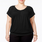 JM Collection Women's Blouson Top Black Size 2X