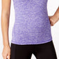Ideology Women's Rapidry Heathered Performance T-Shirt Purple Size X-Small