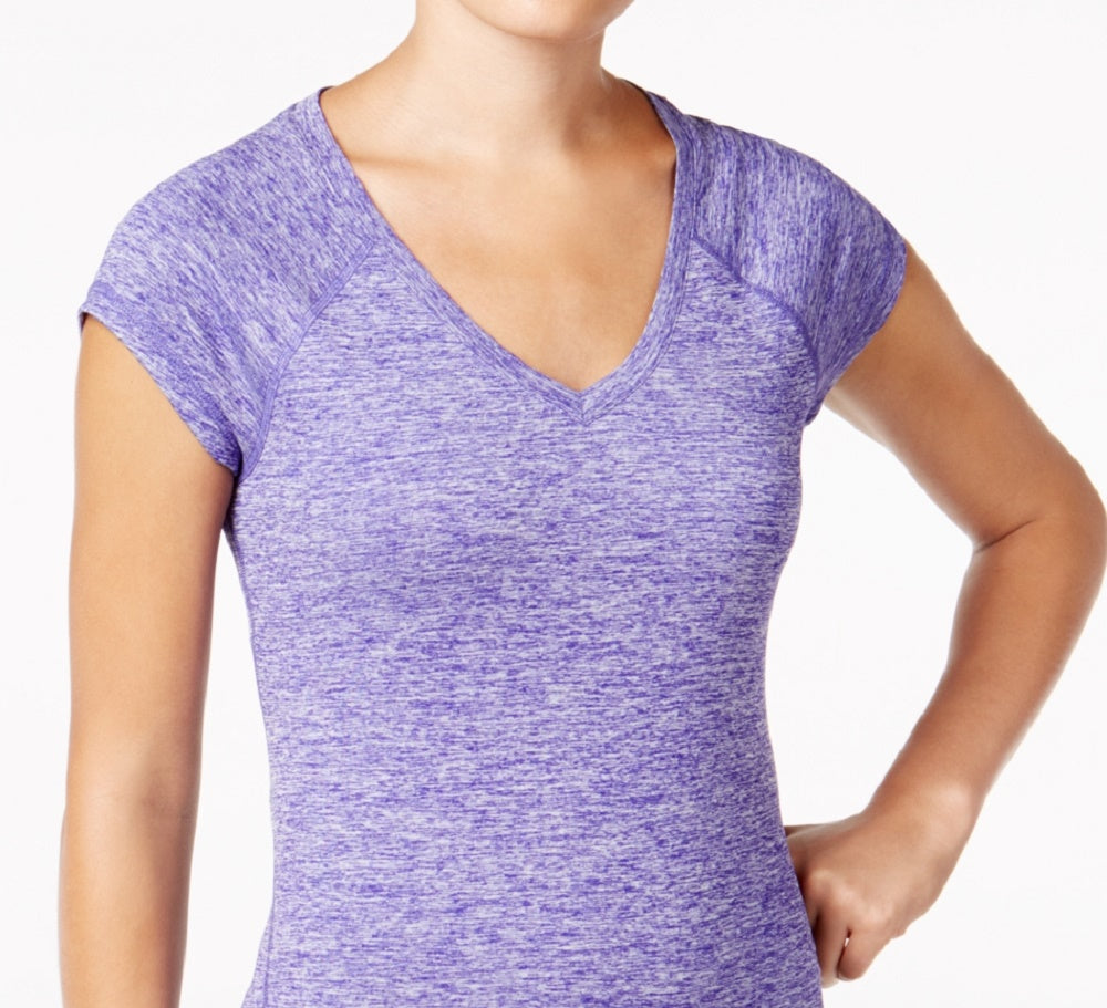 ID Ideology Women's Rapidry Heathered Performance T-Shirt Purple Size X-Large