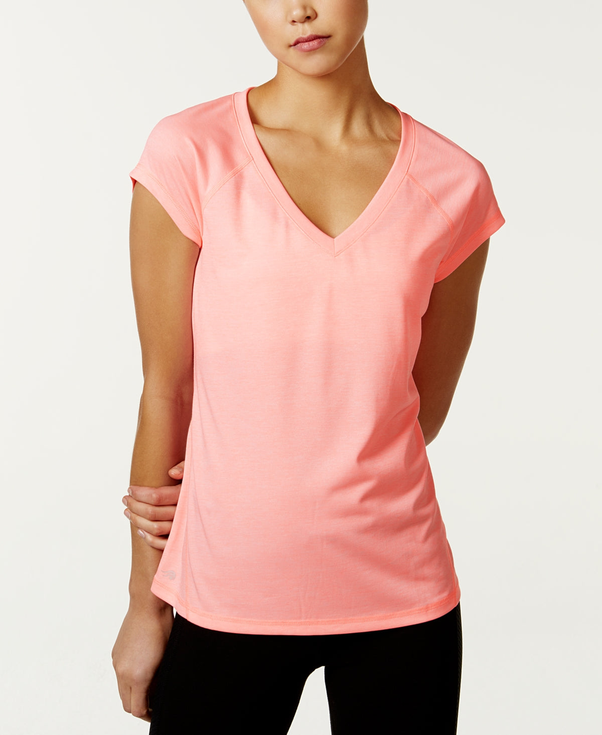 ID Ideology Women's Essentials Rapidry Heathered Performance T-Shirt Pink Size Medium