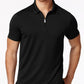 Alfani Men's Ottoman Zip Polo Shirt Black Size Large