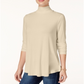 JM Collection Women's Turtleneck Top Brown Size Petite