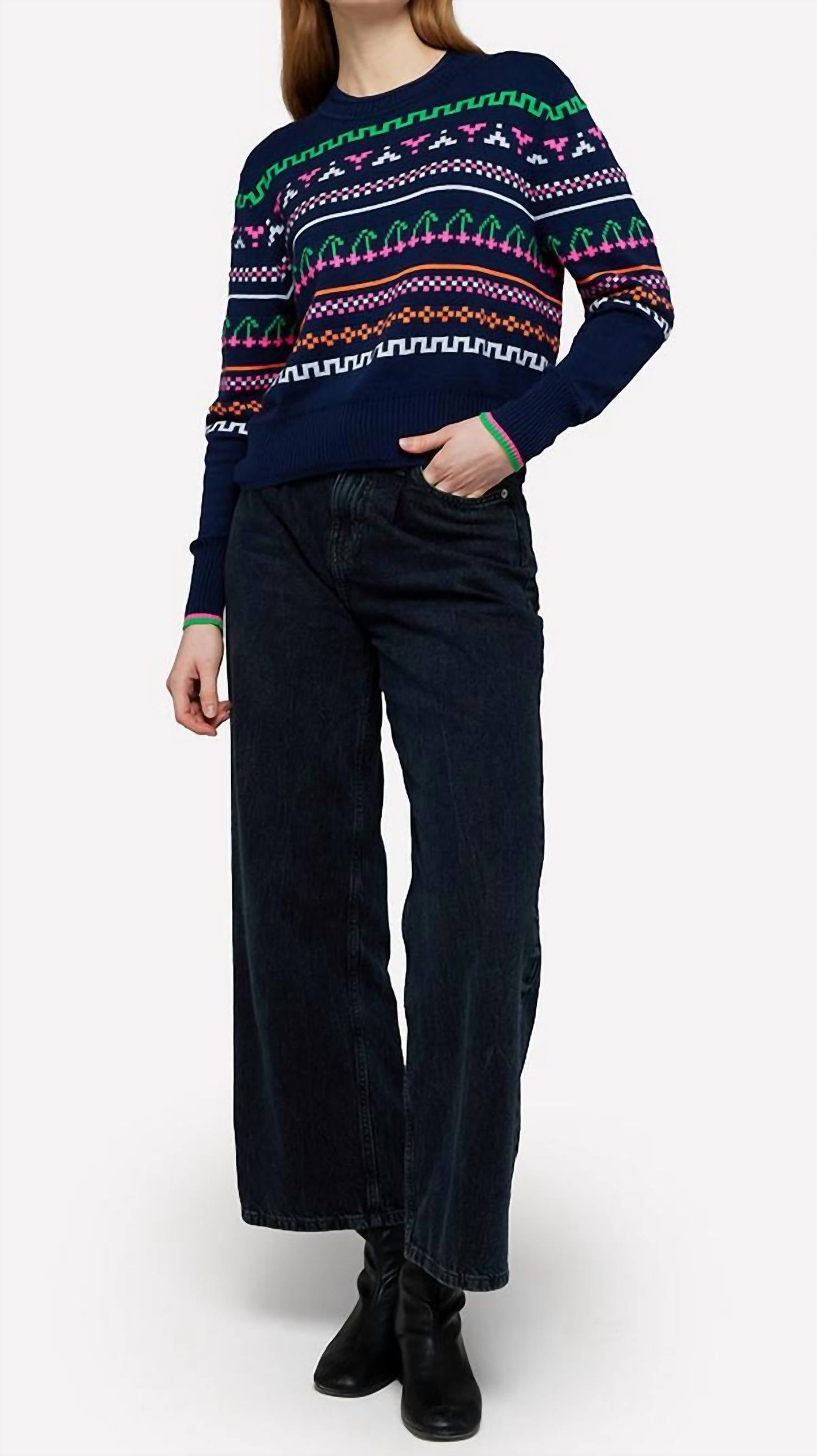 Brodie Cashmere - Elsie Pop Crew Sweater