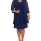 R & M Richards Women's Shift Dress and Jacket Blue Size 16W