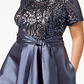 R & M Richards Women's High Low Gown Gray Size 18W