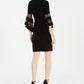 R & M Richards Women's Rhinestone Faux Wrap Dress Black Size 10