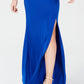 Morgan & Company Junior's Cold Shoulder Gown Blue Size 5