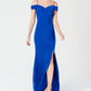 Morgan & Company Junior's Cold Shoulder Gown Blue Size 5