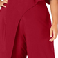 R M Richards Women's Bell Sleeve Asymmetrical Neckline Evening Wide Leg Jumpsuit Red Size 20W
