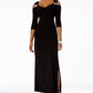R & M Richards Women's Cold Shoulder Gown Gray Size 16