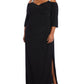 R & M Richards Women's Embellished Cold Shoulder Gown Gray Size 22W