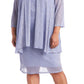 R & M Richards Women's Crinkle Knit Dress & Jacket Blue Size 10Petite