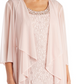 R & M Richards Women's Beaded Dress & Flyaway Jacket Pink Size 14