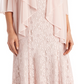 R & M Richards Women's Beaded Dress & Flyaway Jacket Pink Size 14