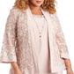 R & M Richards Women's Dress & Soutache Jacket Pink Size 14W