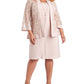 R & M Richards Women's Dress & Soutache Jacket Pink Size 18W