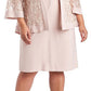 R & M Richards Women's Dress & Soutache Jacket Pink Size 18W