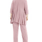 R & M Richards Women's Embellished Lace Jacket Top & Pants Pink Size 20W