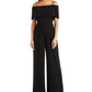 R & M Richards Women's Cold Shoulder Jumpsuit Black Size 14 Petite