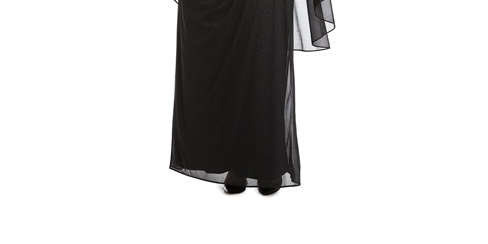 R & M Richards Women's Empire Waist Cape Gown Blue Size 20W
