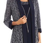 R & M Richards Women's 2 Pc Jacket & Necklace Dress Set Blue Size 16