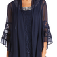 R & M Richards Women's 2 Pc. Lace Dress & Jacket Blue Size 16