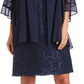 R & M Richards Women's 2 Pc. Lace Dress & Jacket Blue Size 16