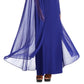 R & M Richards Women's Embellished Cape Dress Blue Size 14