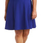 Morgan & Company Women's Cold Shoulder Mini Fit & Flare Dress Blue Size 14W