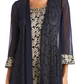 R & M Richards Women's Lace Dress & Jacket Blue Size 12