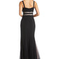Morgan & Co. Women's Mesh Inset Mermaid Gown Black Size 6