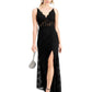 Morgan & Co. Women's Corset Lace Sleeveless Gown Black Size 5