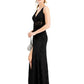 Morgan & Co. Women's Corset Lace Sleeveless Gown Black Size 5