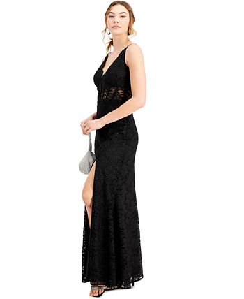 Morgan & Co. Women's Corset Lace Sleeveless Gown Black Size 5